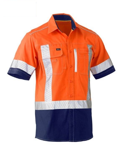 Picture of Bisley, Flx & Move™ X Taped Hi Vis Utility Shirt